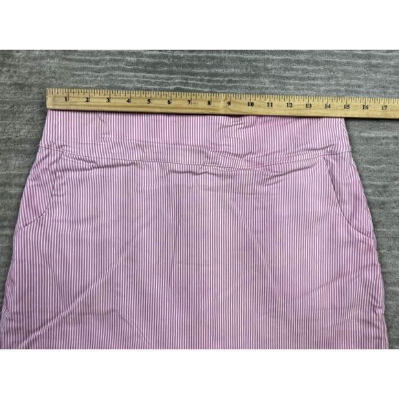Savion Skorts Womens‎ Large Pink Pinstriped Mini Short Stretchy Rayon Blend - Picture 4 of 13